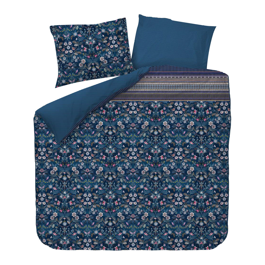 Pip Studio Mirrorama Dekbedovertrek 200 x 200/220 cm - Donkerblauw