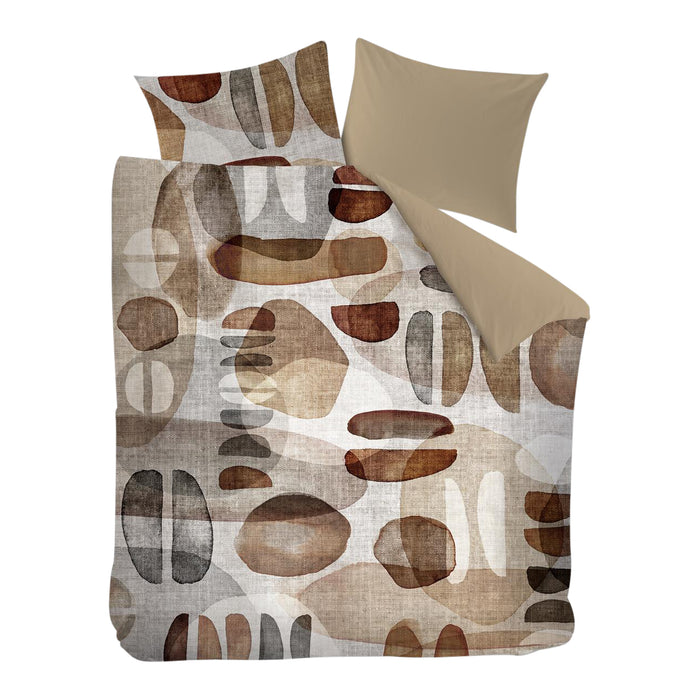 Rivièra Maison Broc Dekbedovertrek 200 x 200/220 cm - Bruin