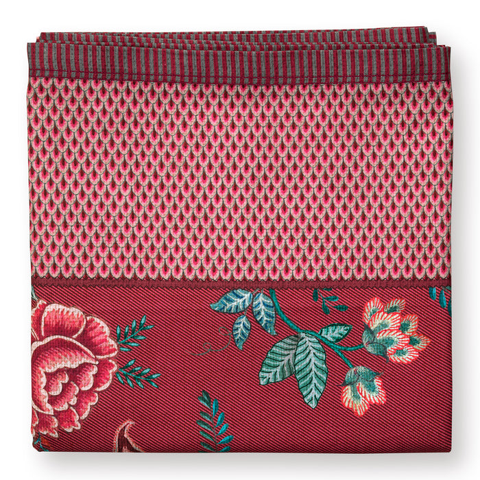 Pip Studio Flower Festival Tafelkleed 150 x 250 cm - Donkerroze