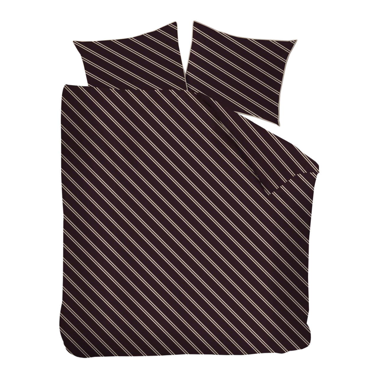 vtwonen Diagonal Dekbedovertrek 240 x 200/220 cm - Donkerrood