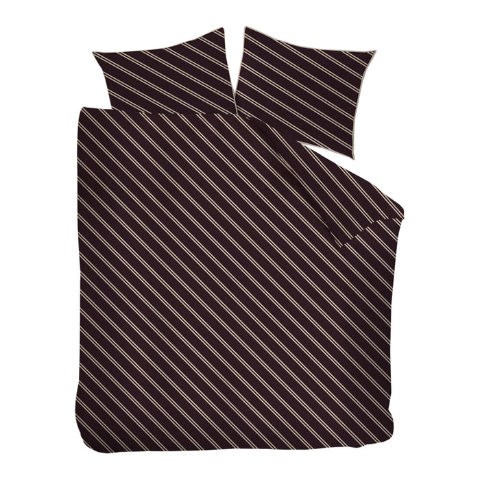 vtwonen Diagonal Dekbedovertrek 240 x 200/220 cm - Donkerrood