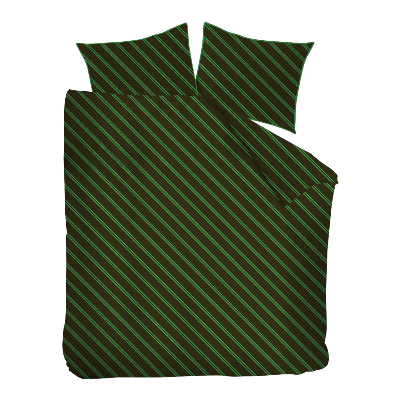 vtwonen Diagonal Dekbedovertrek 240 x 200/220 cm - Groen