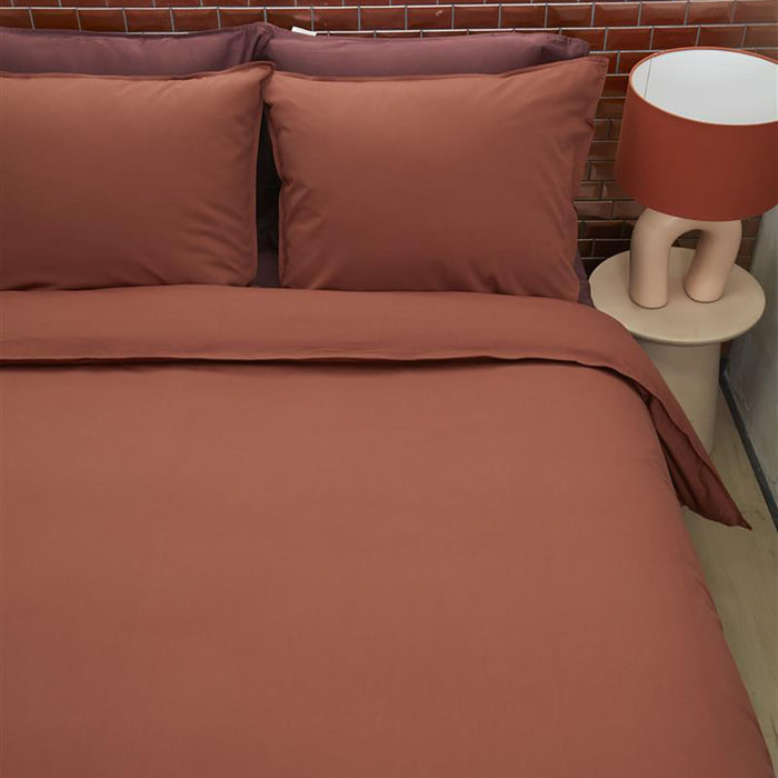 vtwonen Earth Dekbedovertrek 140 x 200/220 cm - Terracotta