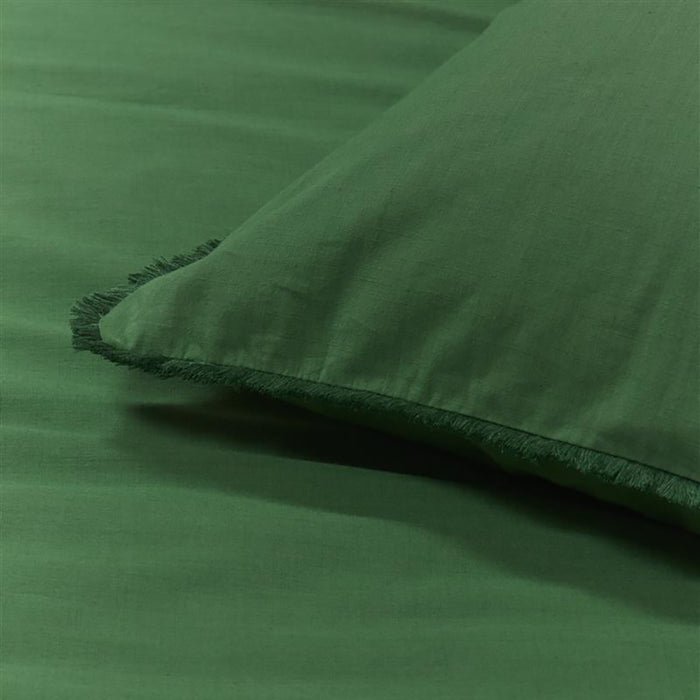 vtwonen Natural Stone Fraying Dekbedovertrek 200 x 200/220 cm - Groen