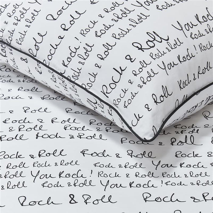 vtwonen Rock&Roll Dekbedovertrek 200 x 200/220 cm - Zwart