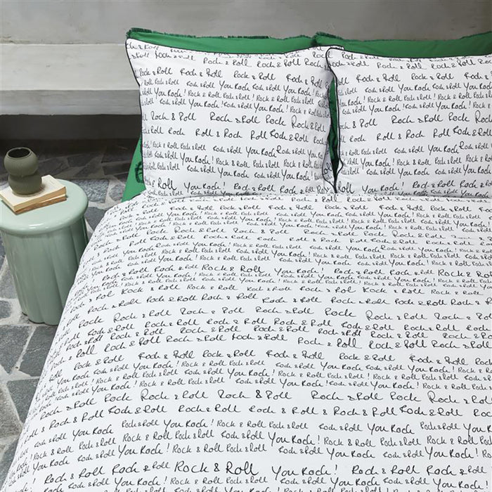 vtwonen Rock&Roll Dekbedovertrek 200 x 200/220 cm - Zwart