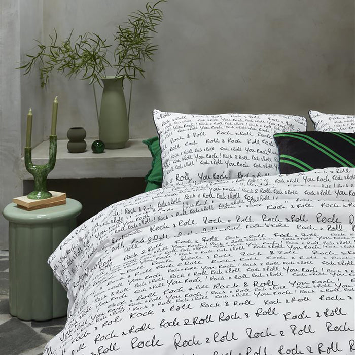 vtwonen Rock&Roll Dekbedovertrek 240 x 200/220 cm - Zwart