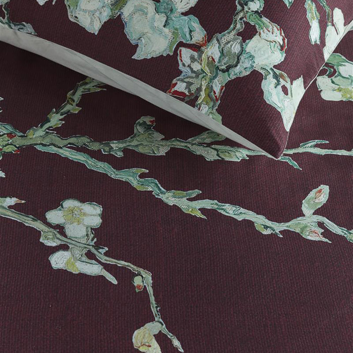 Beddinghouse x Van Gogh Blossom Dekbedovertrek 200 x 200/220 - Donkerrood