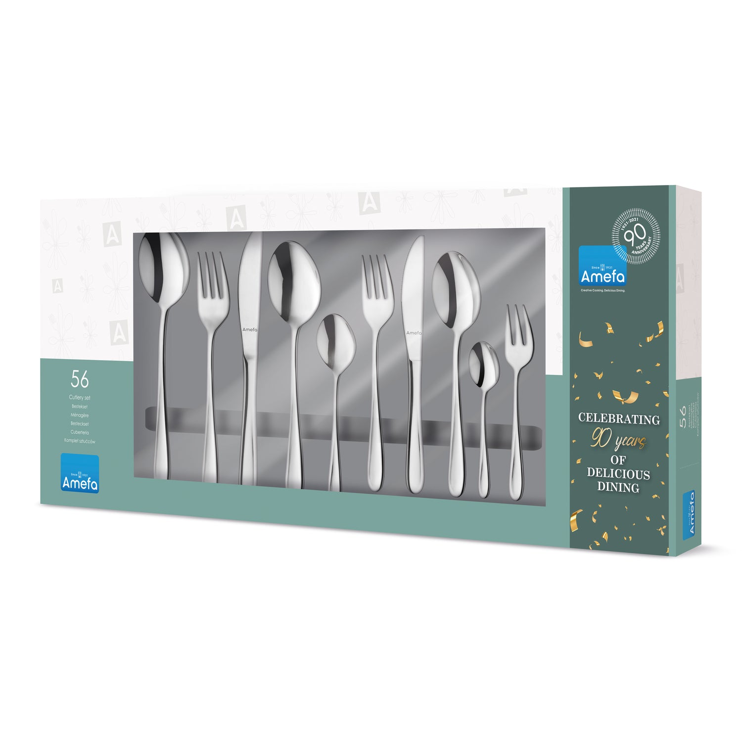 Amefa Monaco Bestekset  56-delig - Zilver