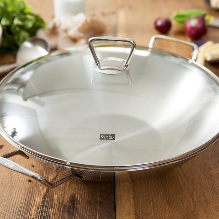 Fissler kunming wok met glasdeksel, 35cm