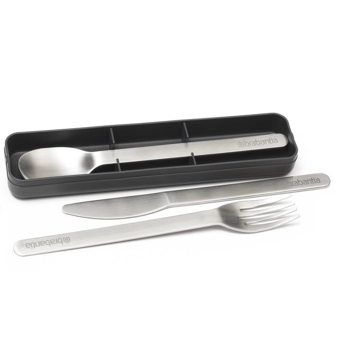 Brabantia Make & Take Bestekset 3-delig - to Go - Dark Grey