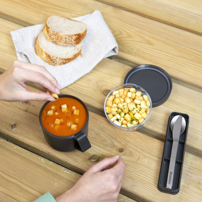 Brabantia Make & Take Bestekset 3-delig - to Go - Dark Grey