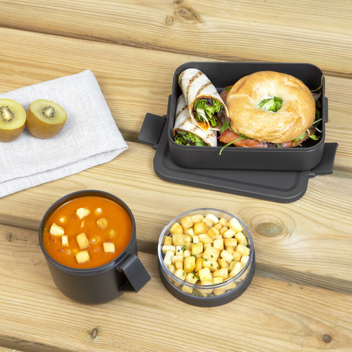 Brabantia Make & Take Lunchset 2-delig - Kunststof - Dark Grey