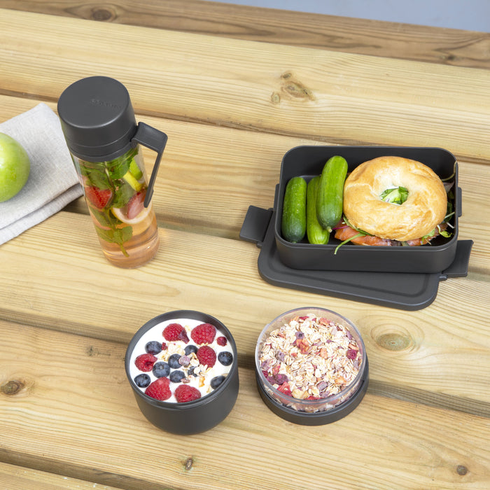 Brabantia Make & Take Ontbijt- en Lunchset 3-delig - Kunststof - Dark Grey