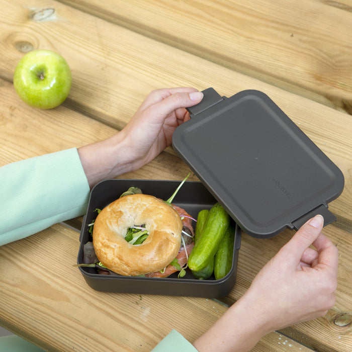 Brabantia Make & Take Ontbijt- en Lunchset 3-delig - Kunststof - Dark Grey