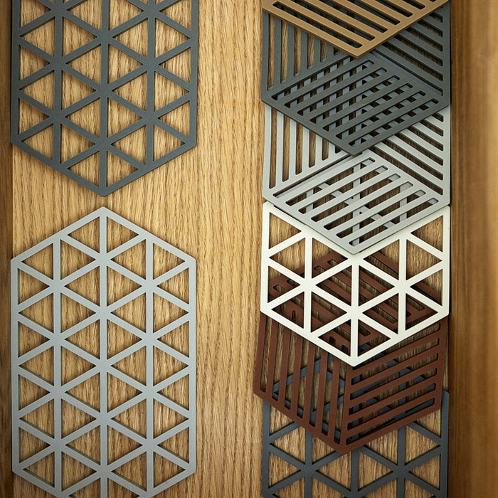 Zone Denmark Triangles Onderzetter - Olijfgroen