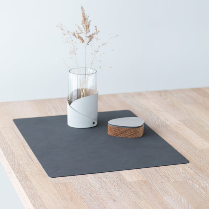 LIND DNA Nupo Square Placemats 4 st. + Onderzetters 4 st. - Anthracite