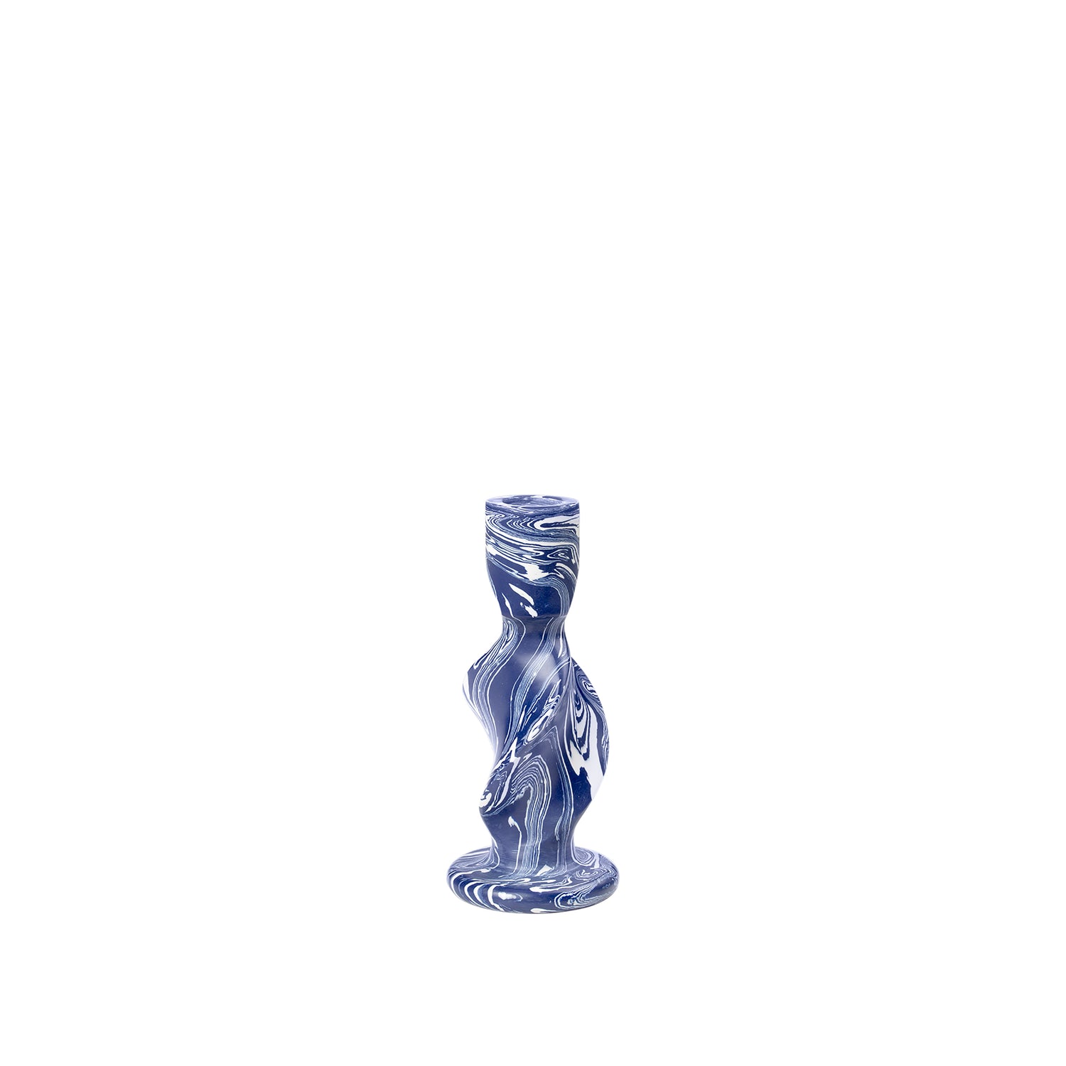 Broste Copenhagen Twist Kandelaar - Blauw
