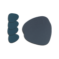 LIND DNA Nupo Curve Placemats 4 st. + Onderzetters 4 st.- Dark Blue