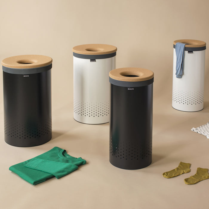 Brabantia Wasbox 35 L - Zwart / Kurk