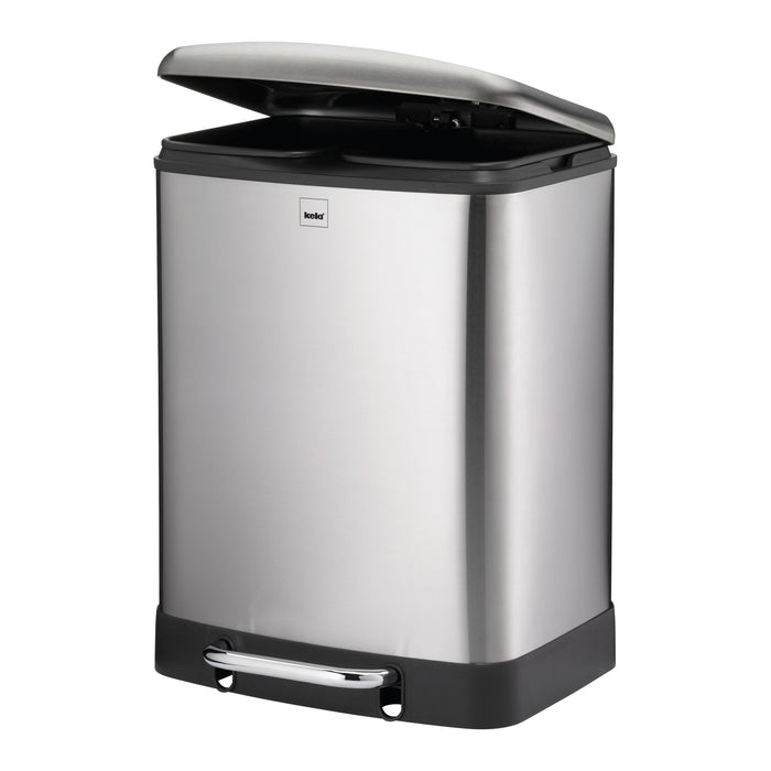 Kela Davino Afvalemmer met Pedaal 2x 12 L - Zilver