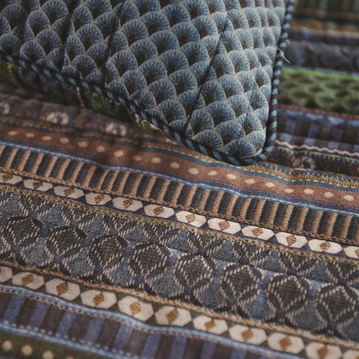 Pip Studio Ribbon Sprei 180 x 260 cm - Blauw/groen