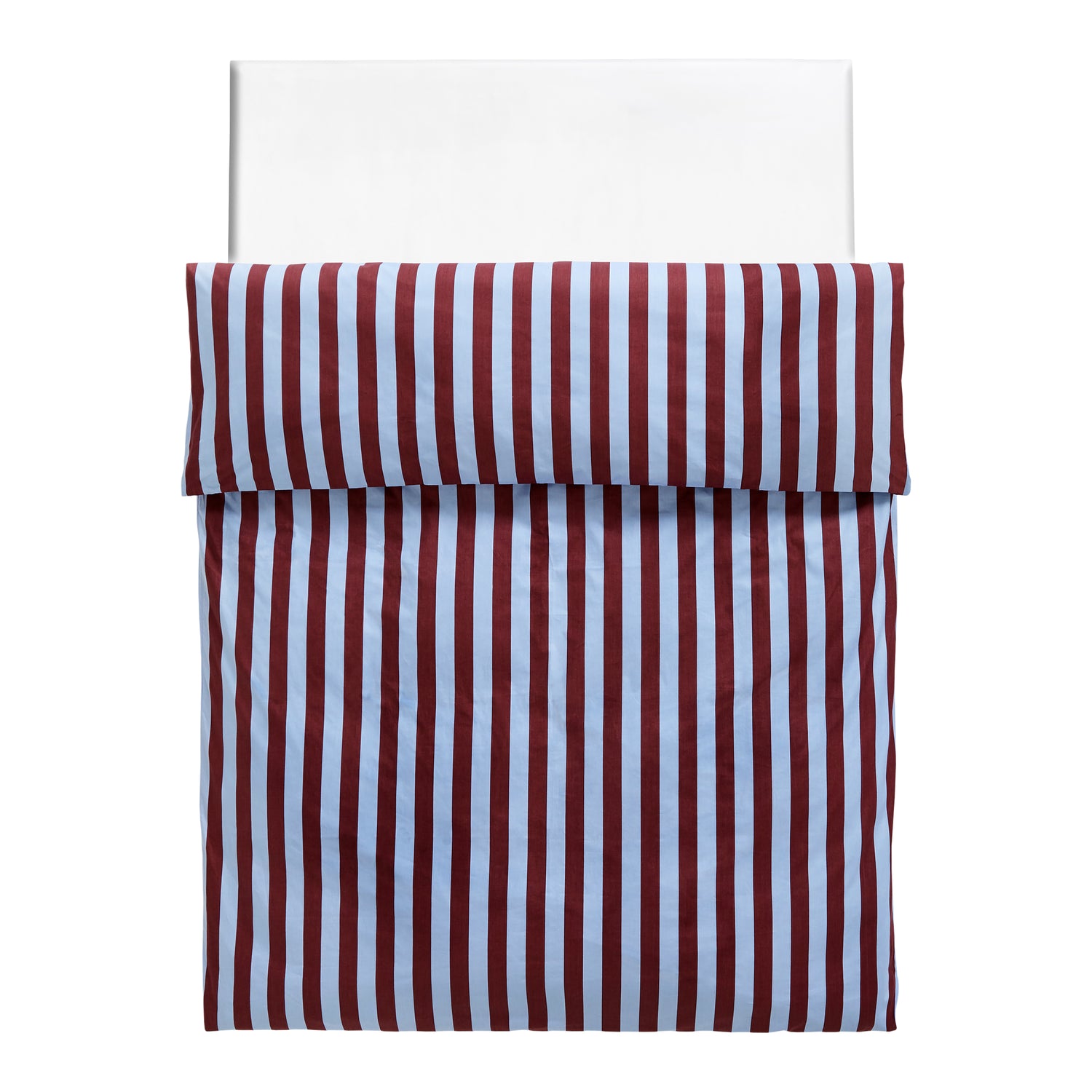 HAY Été Dekbedovertrek 140 x 200 - Bordeaux / Sky Blue