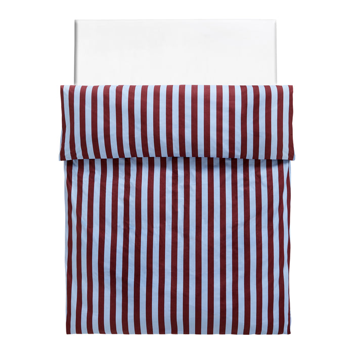 HAY Été Dekbedovertrek 140 x 200 - Bordeaux / Sky Blue