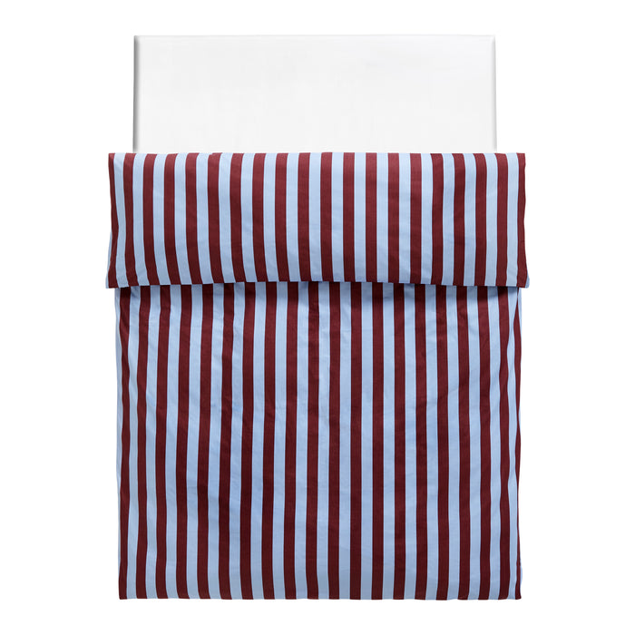 HAY Été Dekbedovertrek 240 x 220 - Bordeaux / Sky Blue