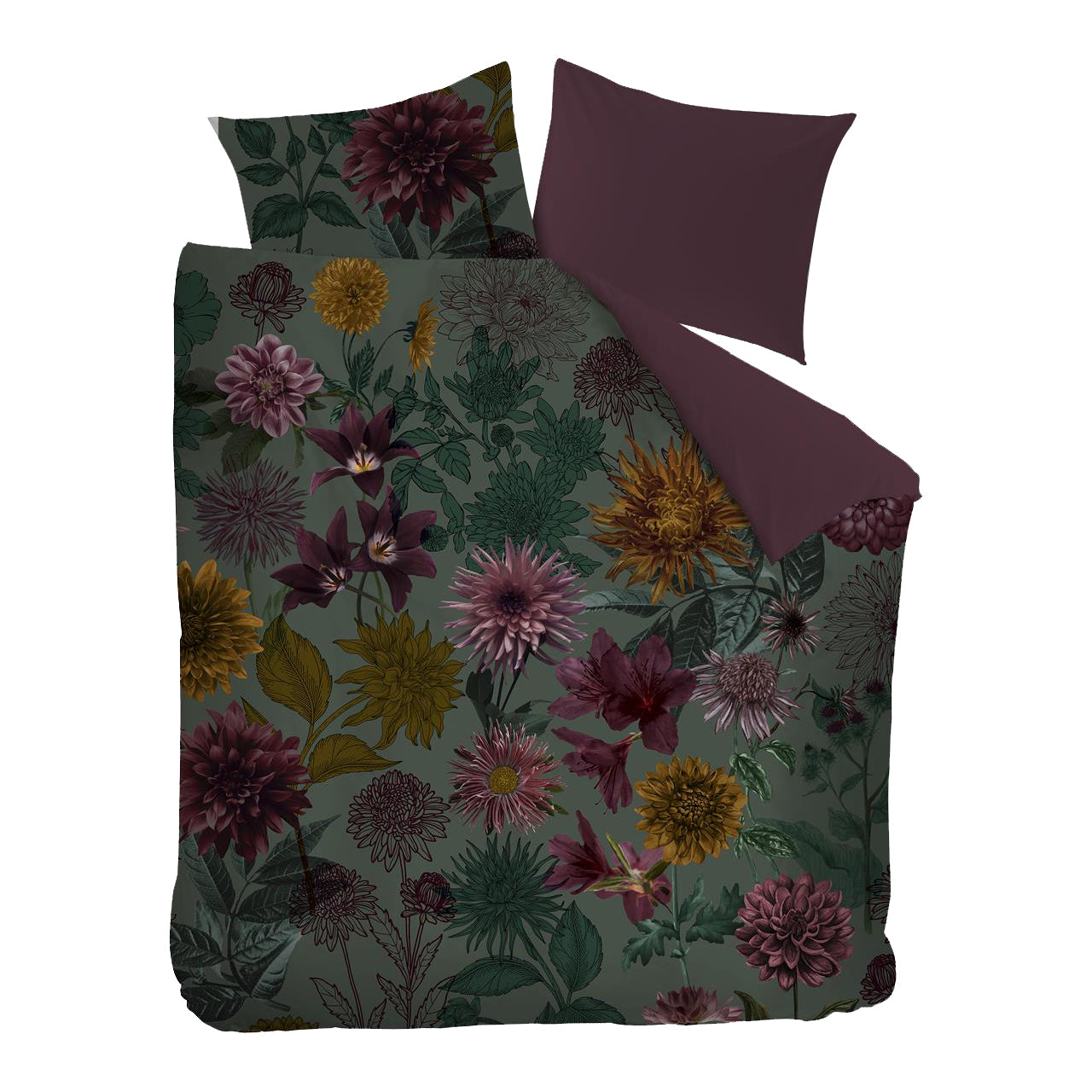 Beddinghouse Dahlias Dekbedovertrek 240 x 200/220 cm - Multicolor