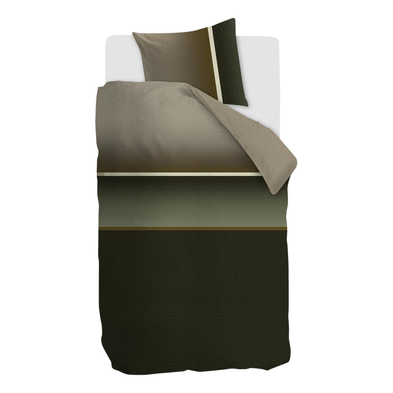 Beddinghouse Kian Dekbedovertrek 140 x 200/220 cm - Olijfgroen