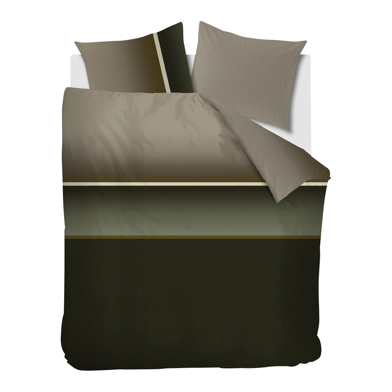 Beddinghouse Kian Dekbedovertrek 200 x 200/220 cm - Olijfgroen