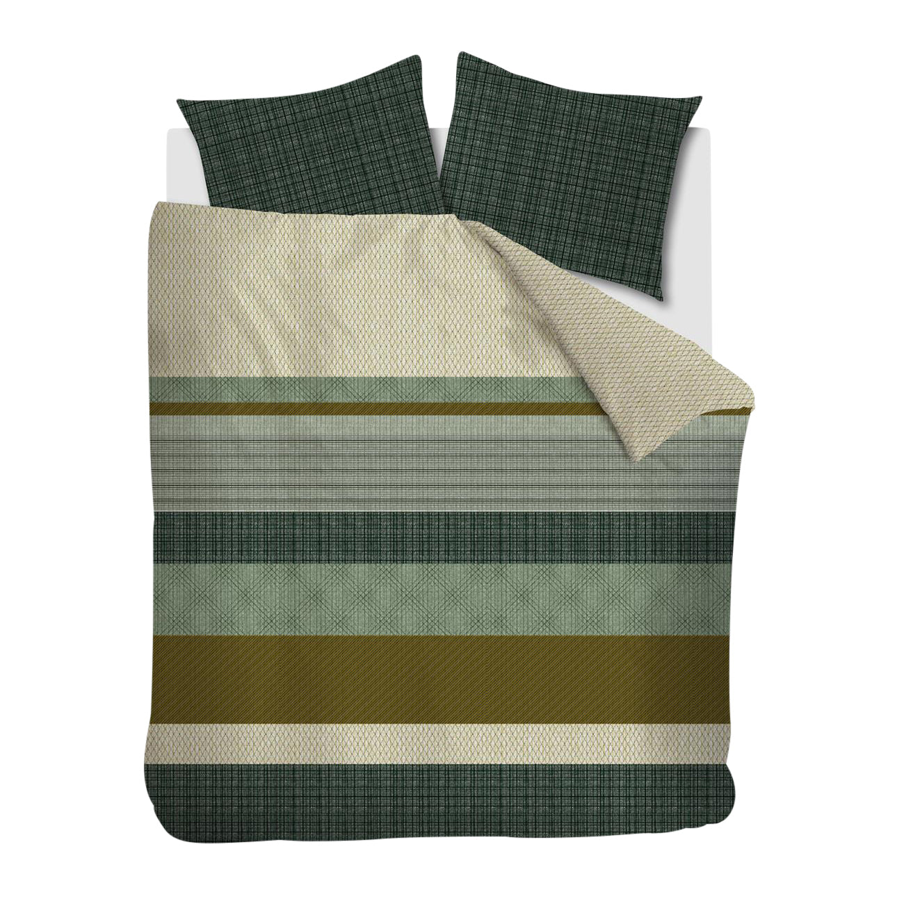 Beddinghouse Kyle Dekbedovertrek 200 x 200/220 cm - Groen