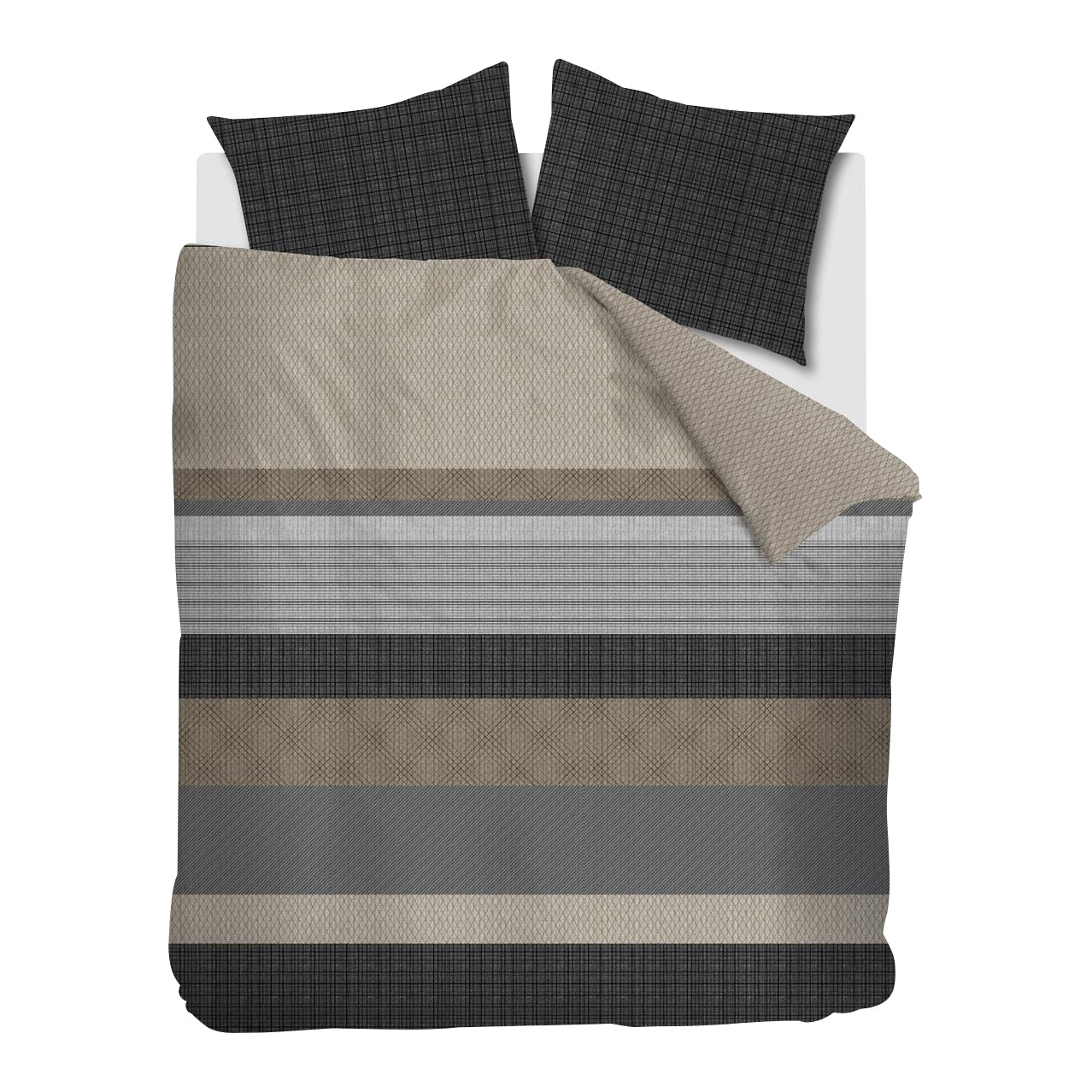 Beddinghouse Kyle Dekbedovertrek 240 x 200/220 cm - Grijs