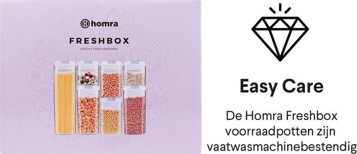 Homra Freshbox Wit - set van 7 voorraadpotten