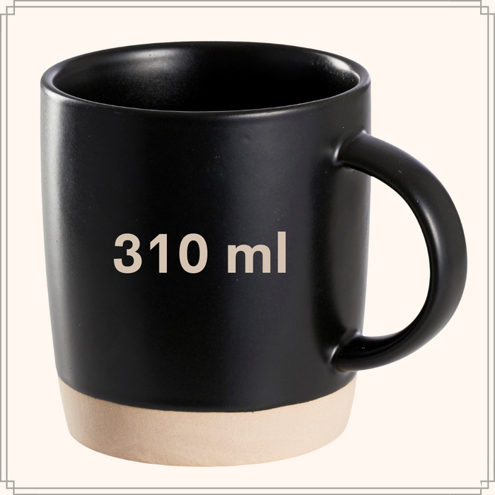 OTIX Koffiekopjes Theemokken Koffietassen Set van 6 Zwart 310 ml Aa...