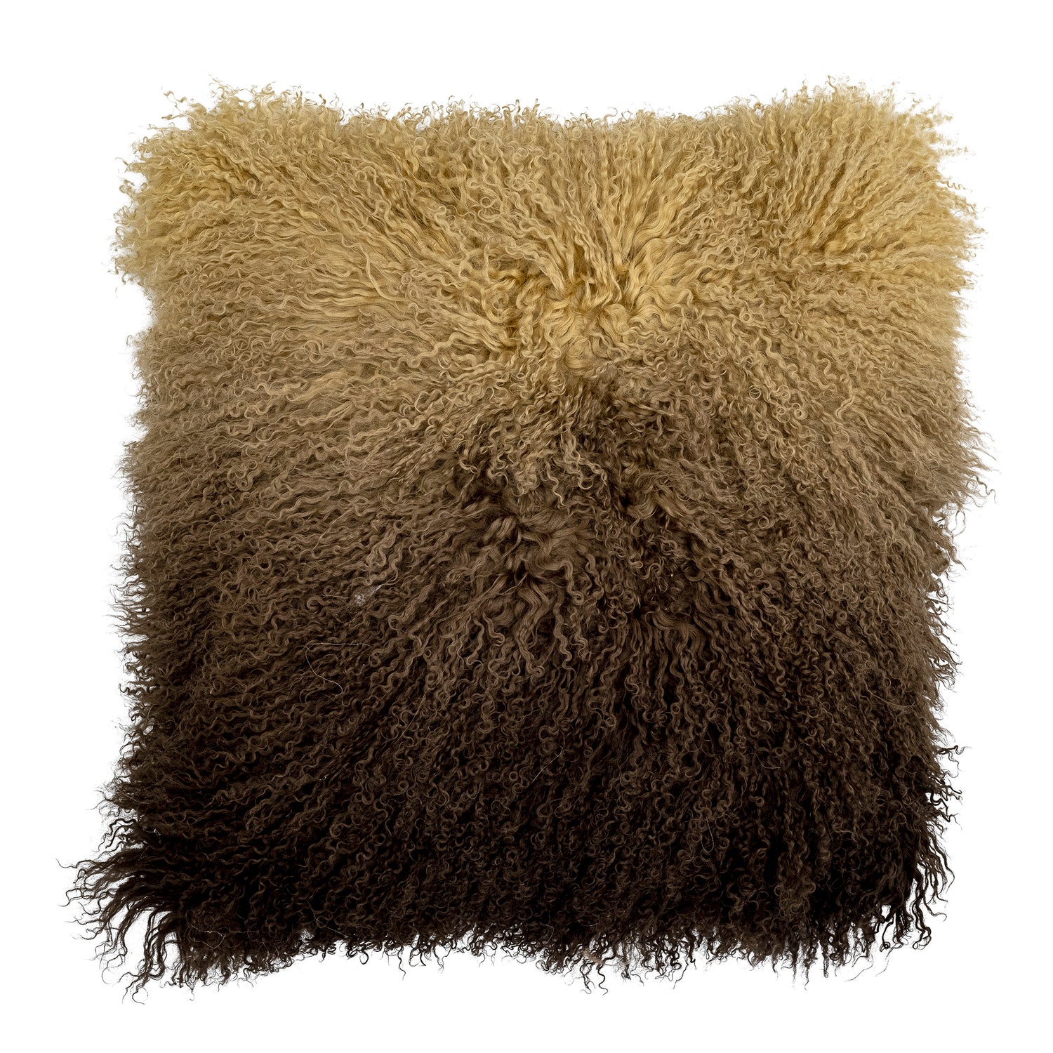 Bloomingville Pansy Sierkussen - Bruin Lamsvel