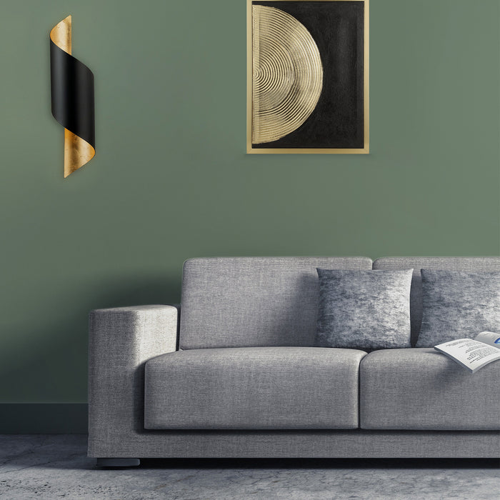 EGLO Jabaloyas Wandlamp - 1 lichts - E27 - 63cm - Zwart, Goud