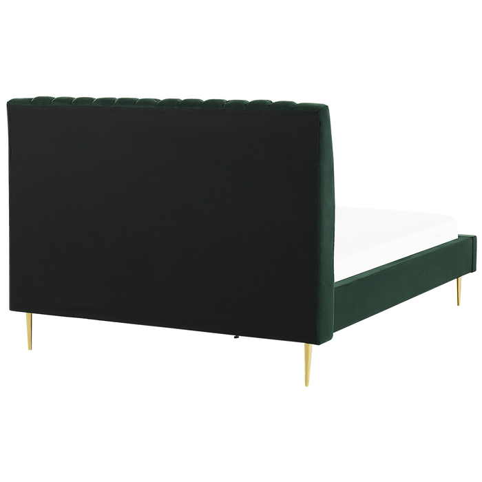 Beliani - MARVILLE - Tweepersoonsbed - Groen - 140 x 200 cm - Fluweel
