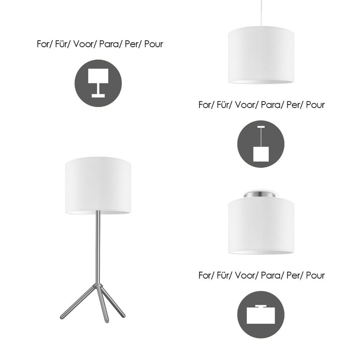 Home Sweet Home Lampenkap Bling Wit - B:25xD:25xH:19cm