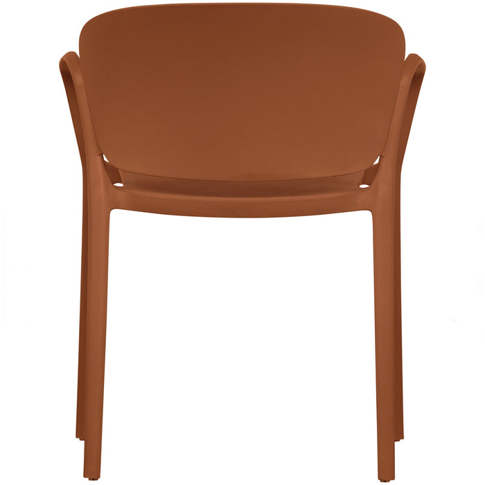 WOOOD Bent Eetkamerstoel - Kunststof - Terra - Set van 2