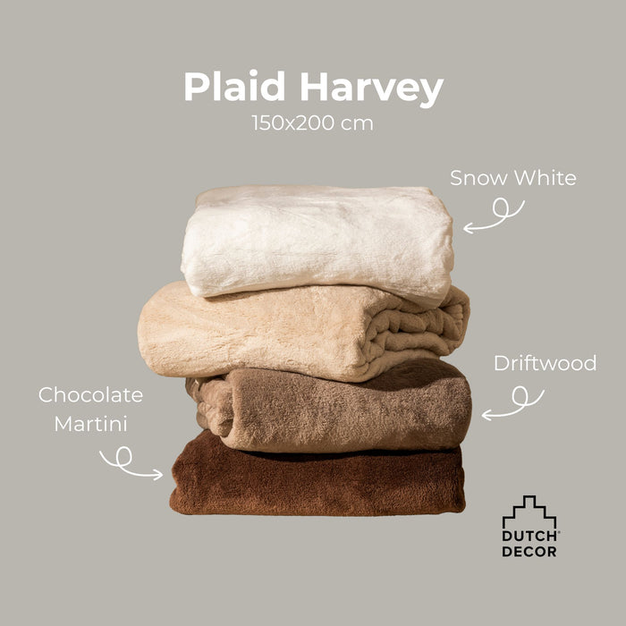 Dutch Decor plaid HARVEY - 150x200 cm Snow White