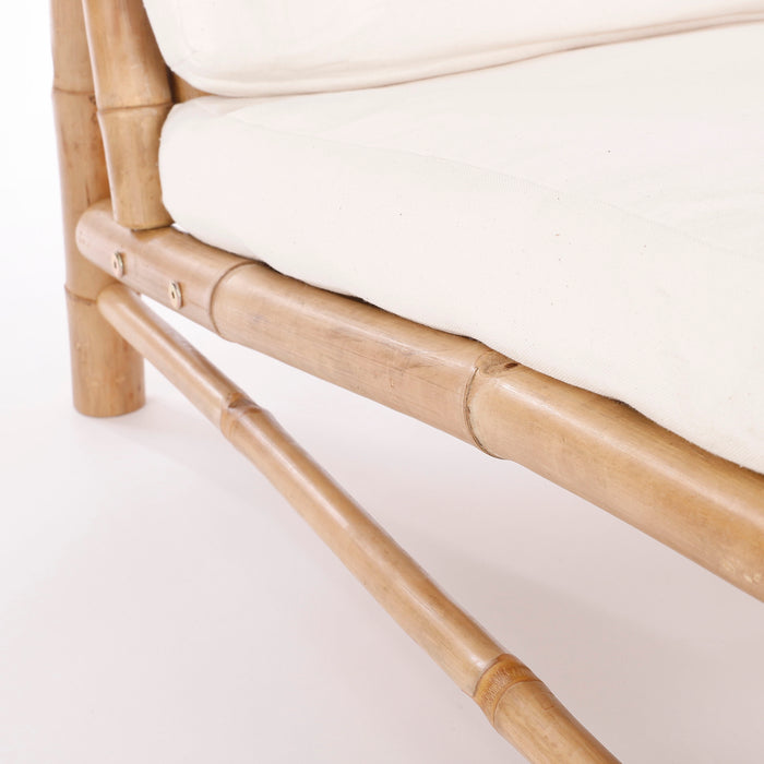 Mica Decorations Tropical Loungebank - L120 cm - Bamboe - Lichtbruin