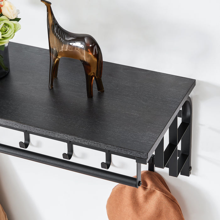 ACAZA Wandkapstok Zwart