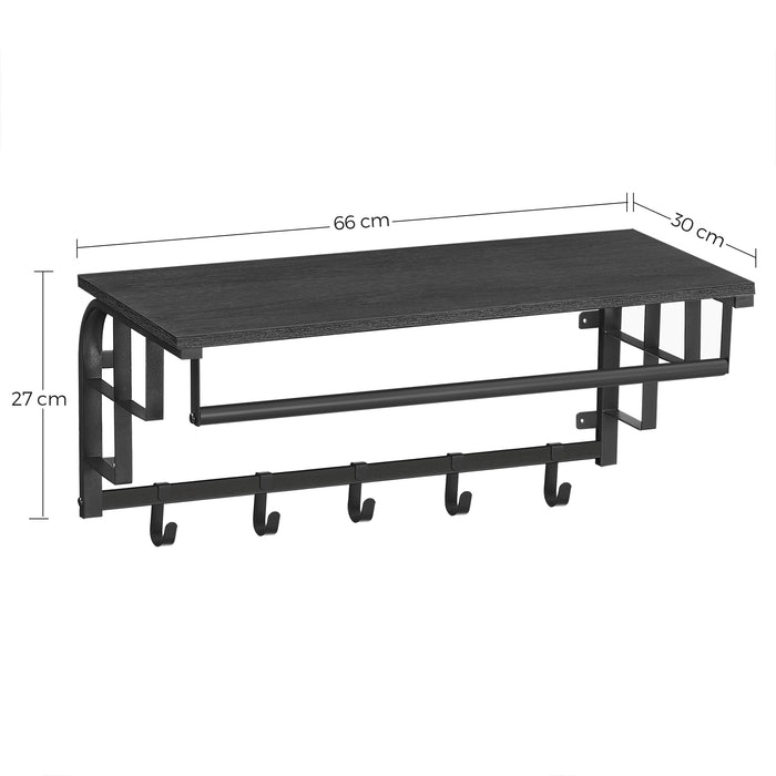 ACAZA Wandkapstok Zwart