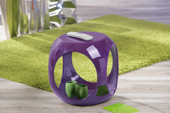 Hioshop Nonla salontafel hoektafel paars hoogglans.