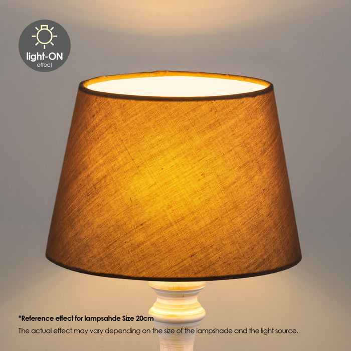 Home Sweet Home Lampenkap Largo rond taupe - B:20xD:20xH:13cm