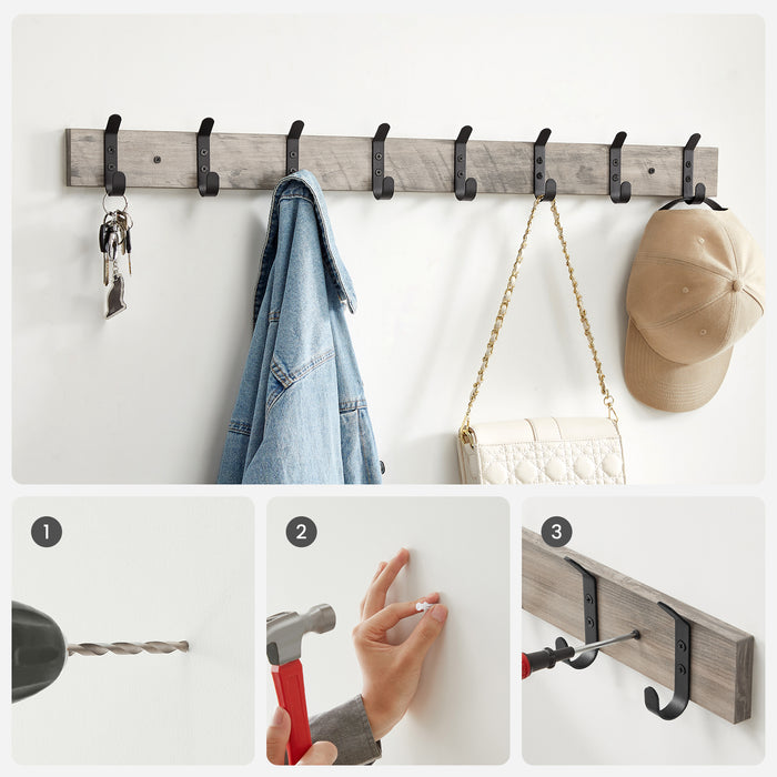 ACAZA Wandkapstok Grijze eik