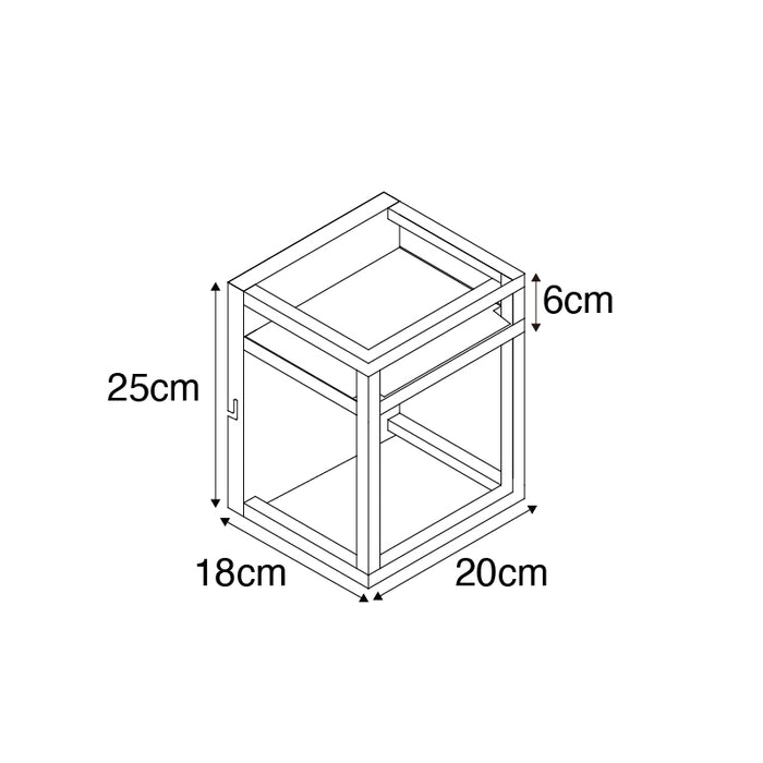 QAZQA Industriële wandlamp zwart met rek - Cage Rack