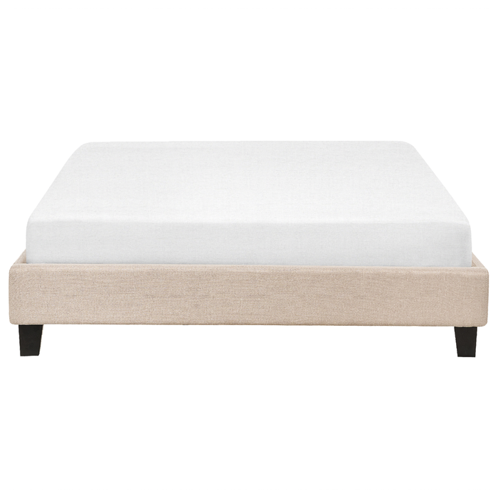 Beliani - ROANNE - Tweepersoonsbed - Beige - 140 x 200 cm - Polyester